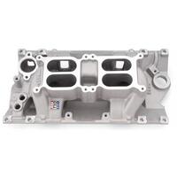 Edelbrock Intake Manifold Performer RPM Air Gap Dual Quad Aluminium Natural Square Bore For Chevrolet Vortec Each EB7526