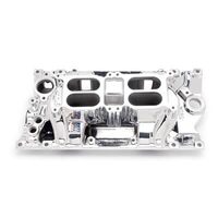 Edelbrock Intake Manifold Performer RPM Air Gap Dual Quad Aluminium EnduraShine Square Bore For Chevrolet Vortec E-Tec EB75264