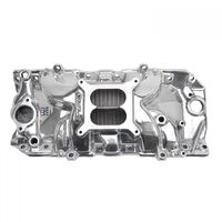 Edelbrock Intake Manifold Performer RPM Air Gap Dual Plane Aluminium Polished For Chevrolet Big Block Oval Port Std. Deck EB75611