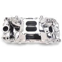 Edelbrock Intake Manifold Performer RPM Air Gap Dual Plane Aluminium EnduraShine Oval Port For Chevrolet Big Block Each EB75614