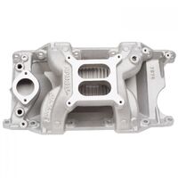 Edelbrock Intake Manifold Performer RPM Air Gap Dual Plane Aluminium Natural Square Bore Mopar 318 340 360 EB7576