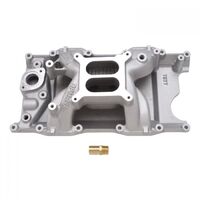 Edelbrock Intake Manifold Performer RPM Air Gap Dual Plane Aluminium Natural Square Bore Mopar 5.2 5.9L Each EB7577