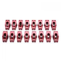 Edelbrock Rocker Arms Full Roller Stud Mount 1.5 Ratio Aluminium Red Anodized For Chevrolet Small Block Set of 16 EB77760