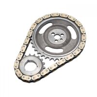 Edelbrock Timing Chain and Gear Set Performer-Link Single Roller Iron/Steel Sprockets For Chevrolet V6/Small Block Set EB7801