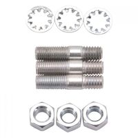 Edelbrock Carburetor Mounting Studs Nuts Washers Steel Cadmium Plated 5/16 in.-18 Thread 1.25 in. Length Set of 3 EB8006