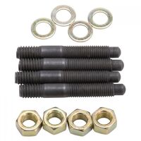 Edelbrock Carburetor Studs 5/16-18 in. Thread Size Steel Black Oxide/Gold Iridited 2.000 in. Length Set of 4 EB8060