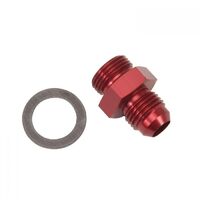 Edelbrock Fitting Carburetor Inlet -6 AN Male to 5/8-20 in. Male Aluminium Red Each EB8087