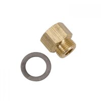 Edelbrock Fitting Carburetor Inlet 5/8-20 in. Male 5/8-18 Female Inverted Flare Brass Natural Each EB8090