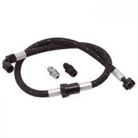 Edelbrock Fuel Line Kit -6 AN Diameter Braided Nylon Line Fuel Filter Fittings Plumbs Mech. Fuel Pump To Carb Kit EB8102