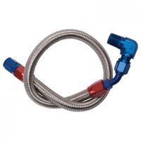 Edelbrock Fuel Pump to Carb Hose -6 AN Braided Stainless Hose AMC For Chevrolet For Ford For Pontiac Each EB8124