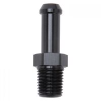 Edelbrock Fitting 3/8 in. Hose Barb to 1/4 in. NPT Male Threads 6-Point Aluminium Black Anodized Each EB8191