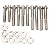 Edelbrock Intake Manifold Bolts Steel 12-Point Head Washers for EDL-7105 For Ford Big Block FE Kit EB8507