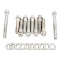 Edelbrock Intake Manifold Bolts Steel 12-Point Head Washers for EDL- 2936 and 2937 Only For Ford Big Block FE Kit EB8536