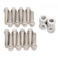 Edelbrock Intake Manifold Bolts Steel Cadmium 12-Point Head Washers For Chevrolet Big Block Kit EB8564