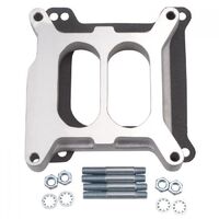 Edelbrock Carburetor Spacer Aluminium 1 in. Thick Divided-Wall Square Bore Each EB8714