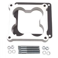 Edelbrock Carburetor Spacer Aluminium 1 in. Thick Open Center Cloverleaf Dominator Bore Each EB8718