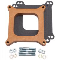 Edelbrock Carburetor Spacer Wood .750 in. Thick Open Square Bore Each EB8719