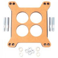 Edelbrock Carburetor Spacer Wood Fiber Laminate .500 in. Thick 4-Hole Square Bore Each EB8723