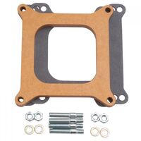 Edelbrock Carburetor Spacer Wood .500 in. Thick Open Square Bore Each EB8724