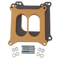 Edelbrock Carburetor Spacer Wood .500 in. Thick Divided-Wall Square Bore Each EB8725