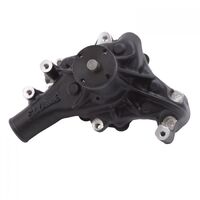 Edelbrock Water Pump Mechanical Long High-Volume Aluminium Black Powdercoated For Chevrolet Small Block Each EB88113