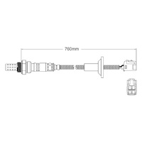 Post-Cat Right oxygen sensor for Lexus SC430 UZZ40 3UZ-FE V8 4.3 5/01-7/10