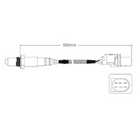 Pre-Cat Cyl 1, 4 oxygen sensor for BMW 120i E82 N43 B20A 6-Cyl 2.0 6/09-2/14