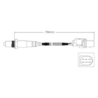 Pre-Cat oxygen sensor for Audi A1 CAVG 4-Cyl 1.4 Dir. Inj. Turbo 1/11-5/12