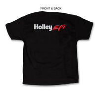 Holley T-Shirt Short Sleeve Black EFI Logo Men's Large HL10021-LGHOL