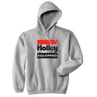 Holley Sweatshirt Pullover Hooded Gray Logo Men's Large HL10023-LGHOL