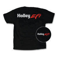 Holley T-Shirt Short Sleeve Black EFI Men's Large HL10044-LGHOL