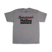 Holley T-Shirt Short Sleeve Gray Original Vintage Men's Large HL10063-LGHOL