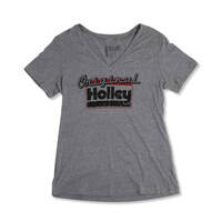 Holley T-Shirt Short Sleeve Gray Original Vintage Ladies' Large HL10064-LGHOL