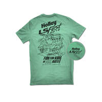 Holley T-Shirt Short Sleeve LS Fest Cotton Youth Medium Green HL10078-MDHOL