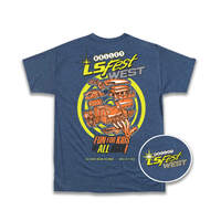 Holley T-Shirt Short Sleeve LS Fest West Event Cotton Navy Heather Men's Small HL10099-SMHOL