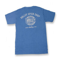 Holley T-Shirt Short Sleeve Cotton Denim Blue Speed Shop Men's Large HL10104-LGHOL