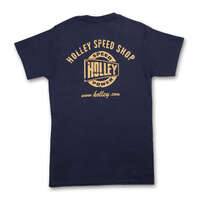 Holley T-Shirt Short Sleeve Speed Shop Pocket Navy Blue Men's Large HL10132-LGHOL