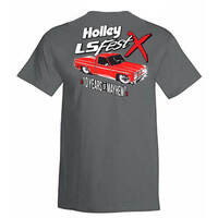 Holley T-Shirt Short Sleeve LS Fest C10 Cotton Men's Small Gray HL10197-SMHOL