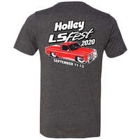 Holley T-Shirt LS C10 Heather Charcoal Men's Small HL10251-SMHOL