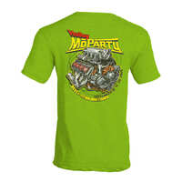 Holley T-Shirt Moparty New School Neon Green Men's Medium HL10264-MDHOL