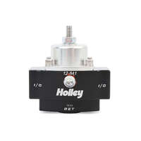 Holley Fuel Pressure Regulator HP Billet 4 1/2 to 9 psi. Female 3/8 in. NPT Inlet/Outlet Black/Clear HL12-841