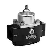 Holley Fuel Pressure Regulator Inline 4.5-9 psi Billet Aluminium 3/8 in. NPT Female Threads Gasoline Carb Usage HL12-842