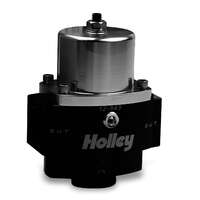 Holley Fuel Pressure Regulator HP Billet Aluminium Black/Clear 4.5 to 9 psi -10 AN Inlet Two -8 AN Outlets HL12-843