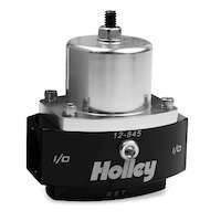 Holley Fuel Pressure Regulator HP Billet Aluminium Black/Clear 4.5 to 9 psi -8 AN Inlet/Outlet -6 AN Return HL12-845