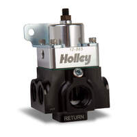 Holley Fuel Pressure Regulator VR Series Inline Return Style 4.5-9 psi Billet Aluminium Black/Clear Anodised HL12-865