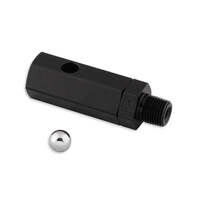 Holley Fuel Cell Tip Over Valves Roll Over Valves Bulkhead Fitting Aluminium Black Anodised 1/8 in. NPT -6 AN HL12-874