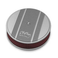 Holley Air Cleaner 14 in. Dia. 3 inch Height Red Washable Natural Cast Aluminum HL120-160