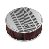 Holley Air Cleaner 14 in. Dia. 4 inch Height Red Washable Natural Cast Aluminum HL120-161