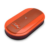 Holley Air Cleaner 2-1/2 inch Height Red Washable Factory Orange Cast Aluminum HL120-403