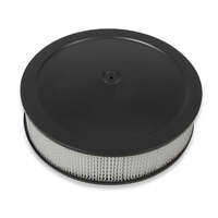 Holley Air Cleaner 16 in. Dia. 3 in. Height White Paper Black Stamped Steel HL120-4235